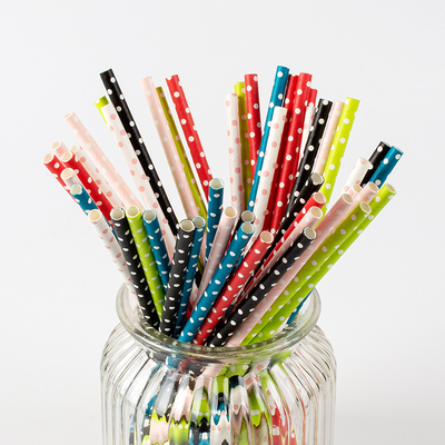 Bandy Recyclable Christmas Paper Straws voor Koude Drank