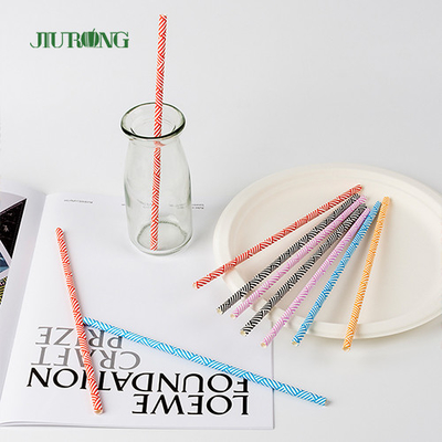 Kleurrijk Beschikbaar Biologisch afbreekbaar Document die Straw Striped Pattern Food Grade drinken