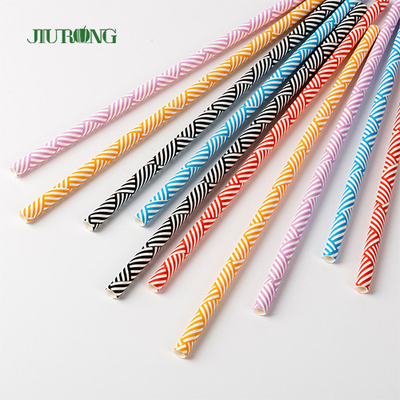 Kleurrijk Beschikbaar Biologisch afbreekbaar Document die Straw Striped Pattern Food Grade drinken