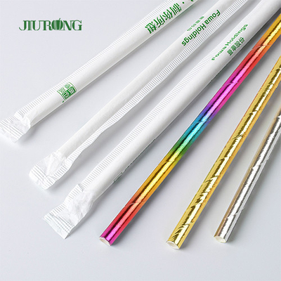 6mm 8mm 12mm Composteerbaar Drinkend Biologisch afbreekbaar Straw Individually Wrapped PLA