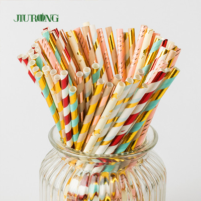 Commercieel Biologisch afbreekbaar Kraftpapier-Document Straw For Christmas Party