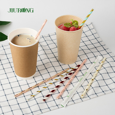 Commercieel Biologisch afbreekbaar Kraftpapier-Document Straw For Christmas Party