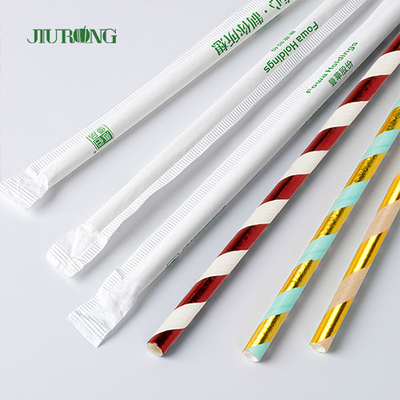 Commercieel Biologisch afbreekbaar Kraftpapier-Document Straw For Christmas Party