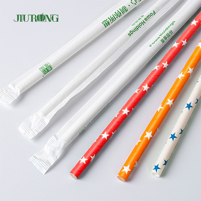 FDA Dot Printing Stripe Paper Straw voor de Meeneemvoedseldiensten