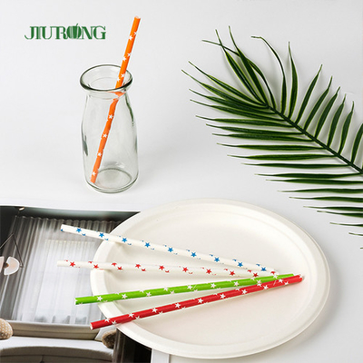 FDA Dot Printing Stripe Paper Straw voor de Meeneemvoedseldiensten