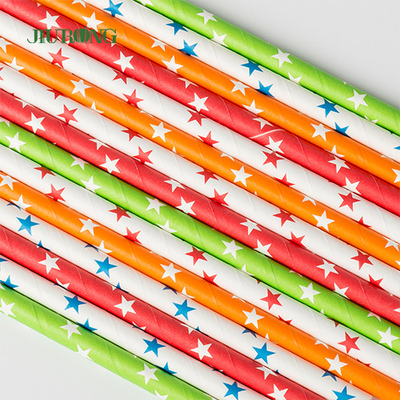 FDA Dot Printing Stripe Paper Straw voor de Meeneemvoedseldiensten