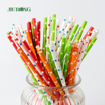 FDA Dot Printing Stripe Paper Straw voor de Meeneemvoedseldiensten