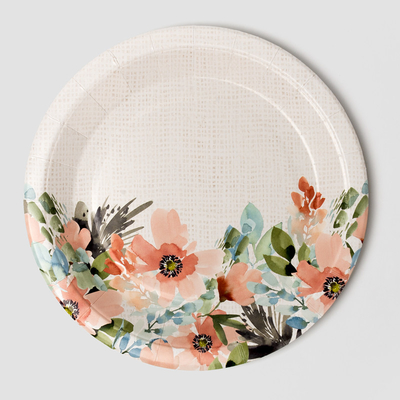 Beschikbare het Dessertdocument van het Bloemdiner Plaat Valentine Day Theme Party Supplies
