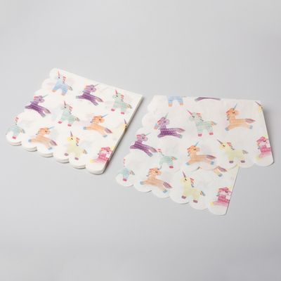 Feestelijke Partij Unicorn Paper Napkin van het eetkamer de Biologisch afbreekbare Beschikbare Bestek