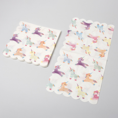 Feestelijke Partij Unicorn Paper Napkin van het eetkamer de Biologisch afbreekbare Beschikbare Bestek
