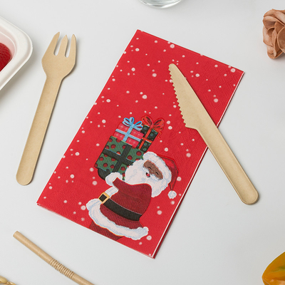 Servet van het Besteksanta claus christmas theme party paper van LFGB het Biologisch afbreekbare Beschikbare