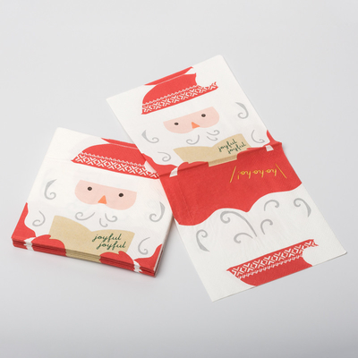 Geplaatste de Levering van Santa Claus Christmas Paper Napkins Party van de douanedruk