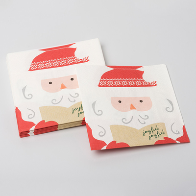 Geplaatste de Levering van Santa Claus Christmas Paper Napkins Party van de douanedruk