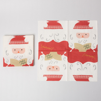 Geplaatste de Levering van Santa Claus Christmas Paper Napkins Party van de douanedruk