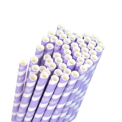 Gouden gestreepte biologisch afbreekbare papieren stro Kraft kerstrietjes 5 * 120 mm