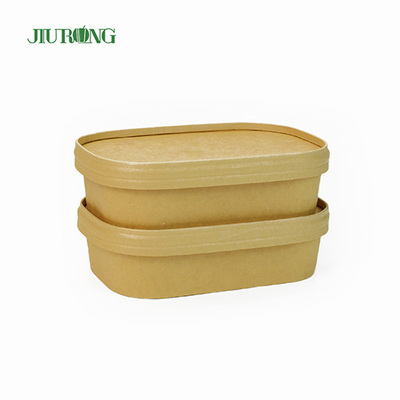 Waterdichte recyclebare papieren meeneemkom 1500ml Food Grade voor salade