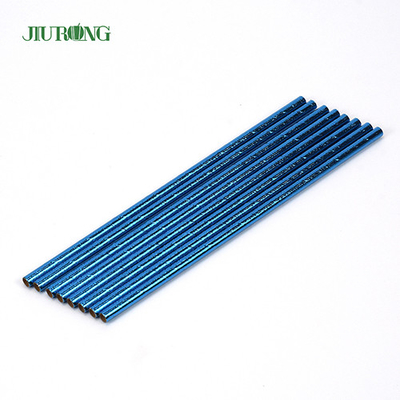 Het blauwe Met een laag bedekte Biologisch afbreekbare Document embleem van Straw Disposable Straight Tube Custom
