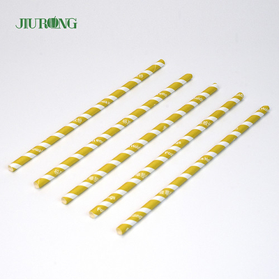 Gekleurde Biologisch afbreekbare papieren rietjes 10 * 250 mm Food Grade