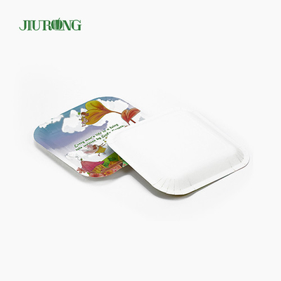 UV-coating Biologisch afbreekbare papieren borden Food Grade recyclebare matte laminering