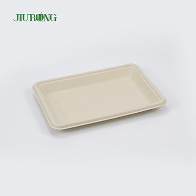 PLA Biologisch afbreekbare Bagasse Servies Schotel Fast Food Dienblad
