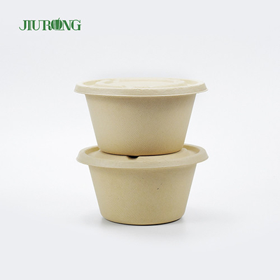 Eco vriendelijke suikerriet voedselcontainer biologisch afbreekbare bagasse meeneemdozen 600ml