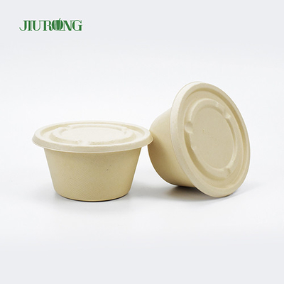 Eco vriendelijke suikerriet voedselcontainer biologisch afbreekbare bagasse meeneemdozen 600ml