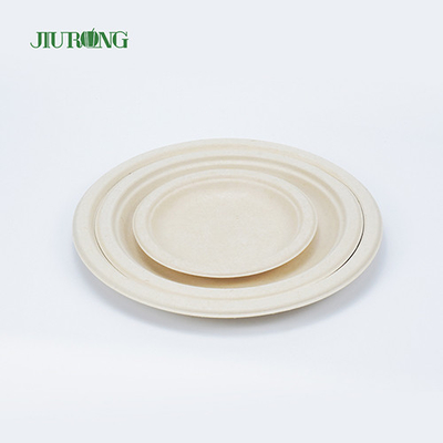 Fast Food Suikerriet Voedselcontainer Biologisch afbreekbare verpakking 9 inch rond