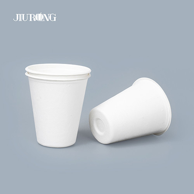 Witte gegolfde biologisch afbreekbare papieren koffiekopjes 10oz 12oz enkele wand