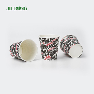Biologisch afbreekbare papieren bekers met logoprint 10oz 12oz Eco-vriendelijke wegwerpkoffiekop