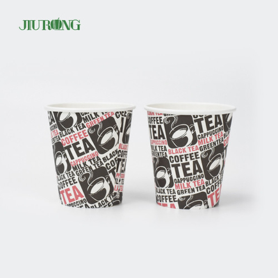 Biologisch afbreekbare papieren bekers met logoprint 10oz 12oz Eco-vriendelijke wegwerpkoffiekop