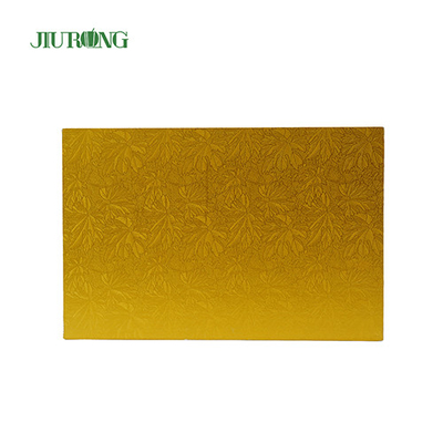 Gouden kartonnen basis groot rechthoekig taartbord 11 inch BSCI-certificering
