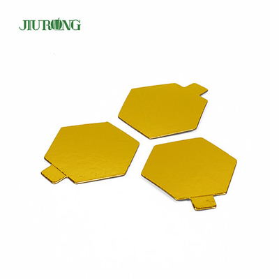 Polygon Food Grade Mini Beschikbare Cake Board Folie Papier 95*82mm