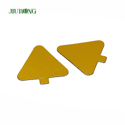 Kinderen DIY Triangle Mini Cake Board gouden 93 * 88 mm Food Grade foliepapier