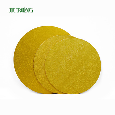 Gouden ronde MDF wegwerp cake board drum 24cm 9 inch OEM ODM