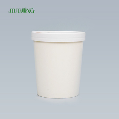 Huishoudelijke witte biologisch afbreekbare papieren kom 8 OZ waterdicht aangepast logo