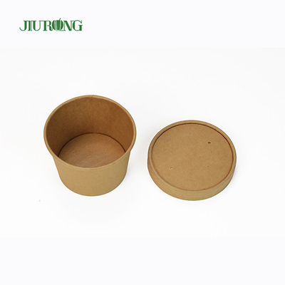 26OZ UV-coatingdocument saladecontainers Wegwerpdocument kommen voor heet voedsel