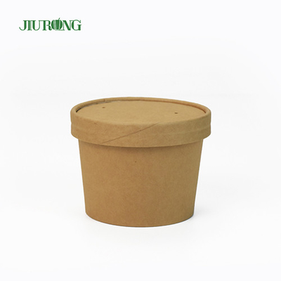26OZ UV-coatingdocument saladecontainers Wegwerpdocument kommen voor heet voedsel