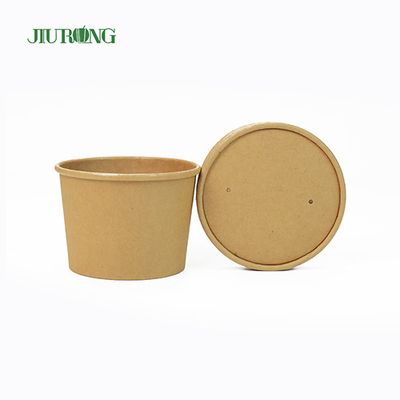 26OZ UV-coatingdocument saladecontainers Wegwerpdocument kommen voor heet voedsel