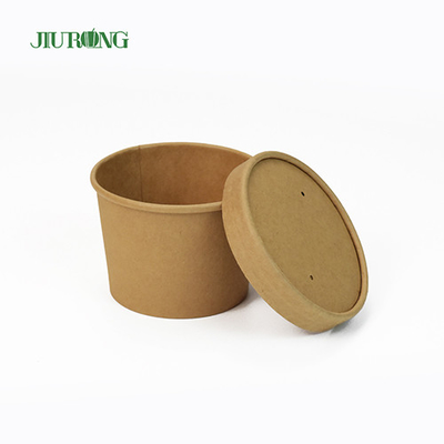 26OZ UV-coatingdocument saladecontainers Wegwerpdocument kommen voor heet voedsel