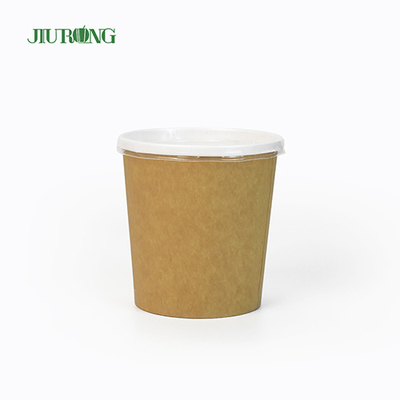 PLA-coating Biologisch afbreekbare papieren kom Eco-vriendelijke wegwerp 32Oz met deksels