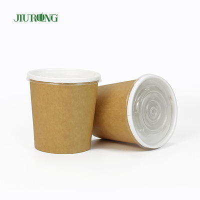 PLA-coating Biologisch afbreekbare papieren kom Eco-vriendelijke wegwerp 32Oz met deksels