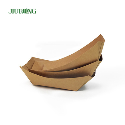 Recyclebare biologisch afbreekbare papiercontainer 85 * 50 * 45 mm gegolfd kraftpapier