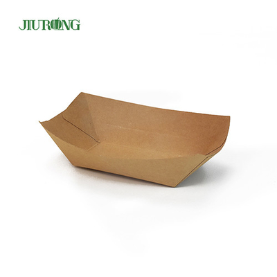 Recyclebare biologisch afbreekbare papiercontainer 85 * 50 * 45 mm gegolfd kraftpapier