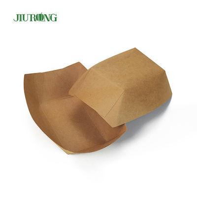 Recyclebare biologisch afbreekbare papiercontainer 85 * 50 * 45 mm gegolfd kraftpapier