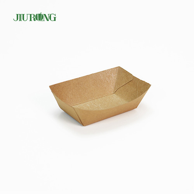 Recyclebare wegwerppapiercontainers Eco-vriendelijke kraft-voedselbak 75 mm