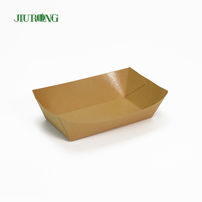 Recyclebare wegwerppapiercontainers Eco-vriendelijke kraft-voedselbak 75 mm