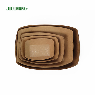 Wegwerp sushi biologisch afbreekbare papiercontainer 107 mm kraftpapier-voedseltrays