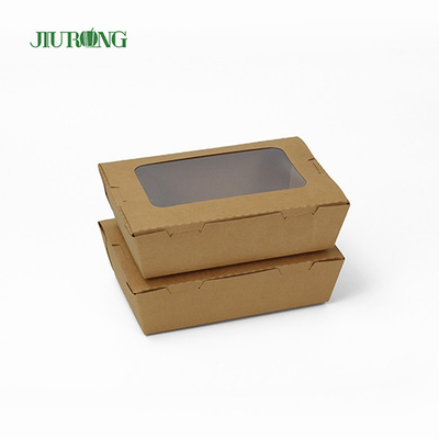 Aangepaste biologisch afbreekbare papiercontainer 12x12x6cm kraftpapier waterdicht