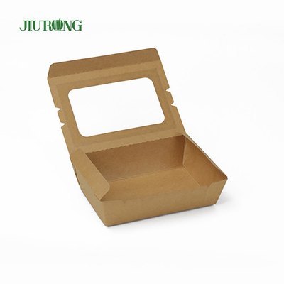 Aangepaste biologisch afbreekbare papiercontainer 12x12x6cm kraftpapier waterdicht
