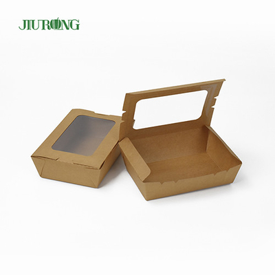Aangepaste biologisch afbreekbare papiercontainer 12x12x6cm kraftpapier waterdicht